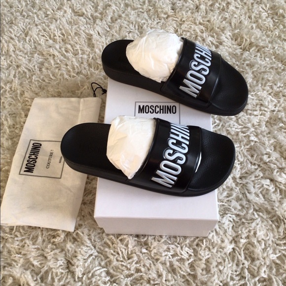MOSCHINO COUTURE! - logo slides - EU38 or USA 7-7.5 - Picture 6 of 6